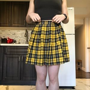 Yellow Plaid Skirt